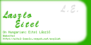 laszlo eitel business card