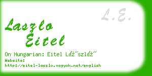 laszlo eitel business card